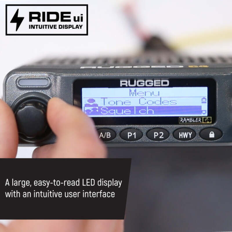 Rugged Radios Rambler G4 GMRS Band Mobile Radio with Stealth Antenna - Image 8