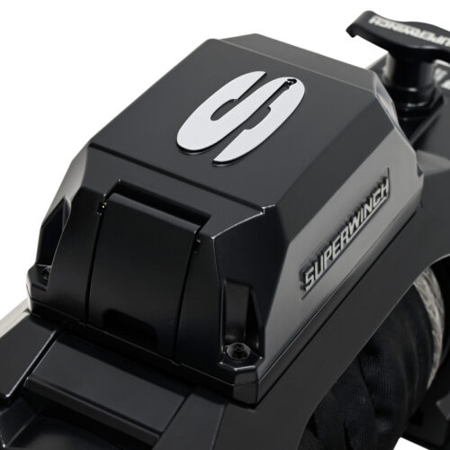 Alternative view of Superwinch 12000 LBS 12V DC 3/8in x 80ft Synthetic Rope SX12SR Winch - Semi Gloss Black