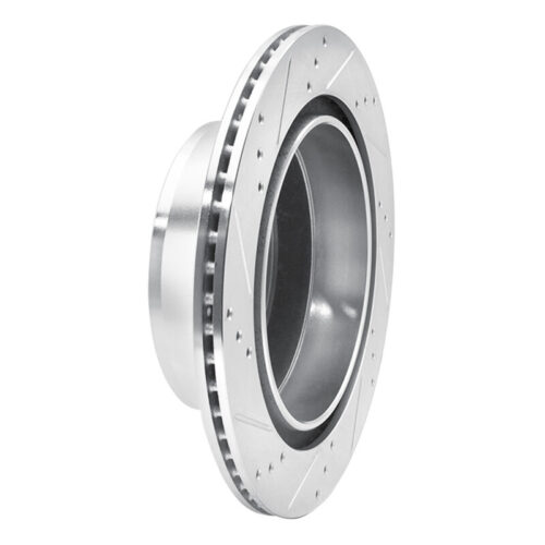 DFC 07-20 Cadillac Escalade Rear Right Drilled & Slotted Silver Brake Rotor - Image 4