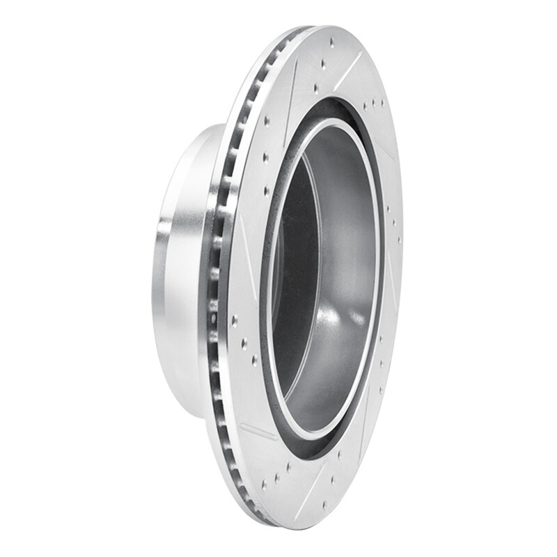 DFC 07-20 Cadillac Escalade Rear Right Drilled & Slotted Silver Brake Rotor - Image 4
