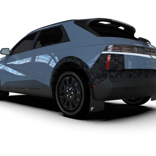 Rally Armor 25-26 Hyundai Ioniq 5 XRT Black Mud Flap Metallic Black Logo - Image 4