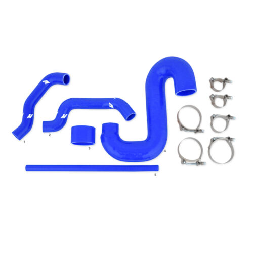 Mishimoto Intercooler Kit - Powder Coated Silver & Blue Hoses for Subaru 02-07 WRX/04-07 STi Top-Mount - Image 4