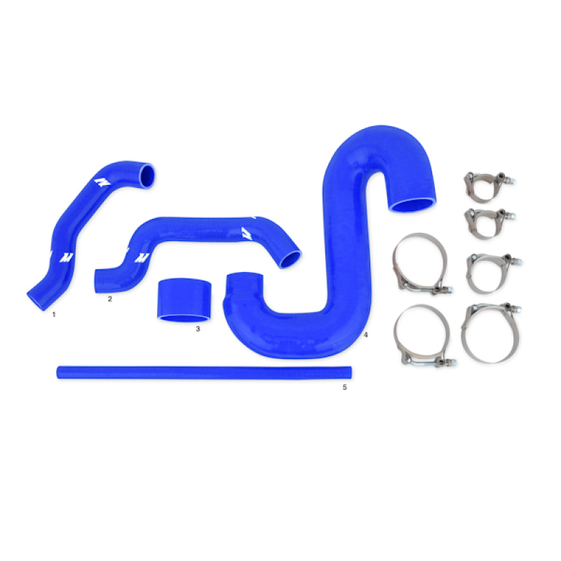 Mishimoto Intercooler Kit - Powder Coated Silver & Blue Hoses for Subaru 02-07 WRX/04-07 STi Top-Mount - Image 4