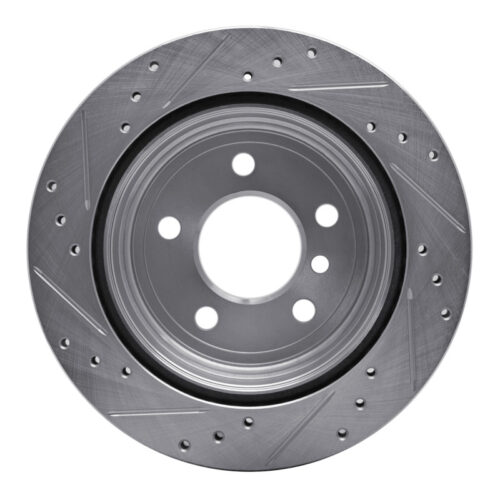 R1 06-20 BMW 420i (Mexico) Rear Right Drilled & Slotted Silver Brake Rotor - Image 5