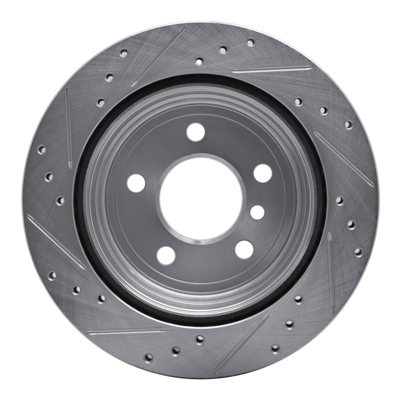 R1 06-20 BMW 420i (Mexico) Rear Right Drilled & Slotted Silver Brake Rotor - Image 5