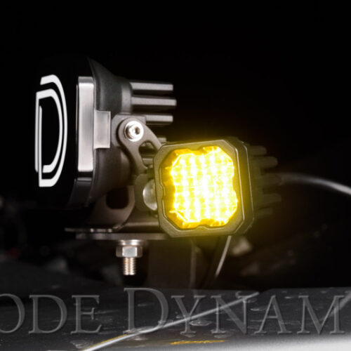 Diode Dynamics Stage Series C1 LED Pod Pro - Yellow Flood Standard ABL (Pair) - Image 5