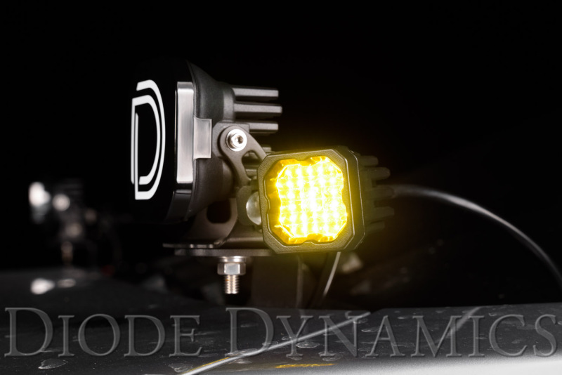 Diode Dynamics Stage Series C1 LED Pod Sport - Yellow Wide Standard ABL (Pair) - Image 5