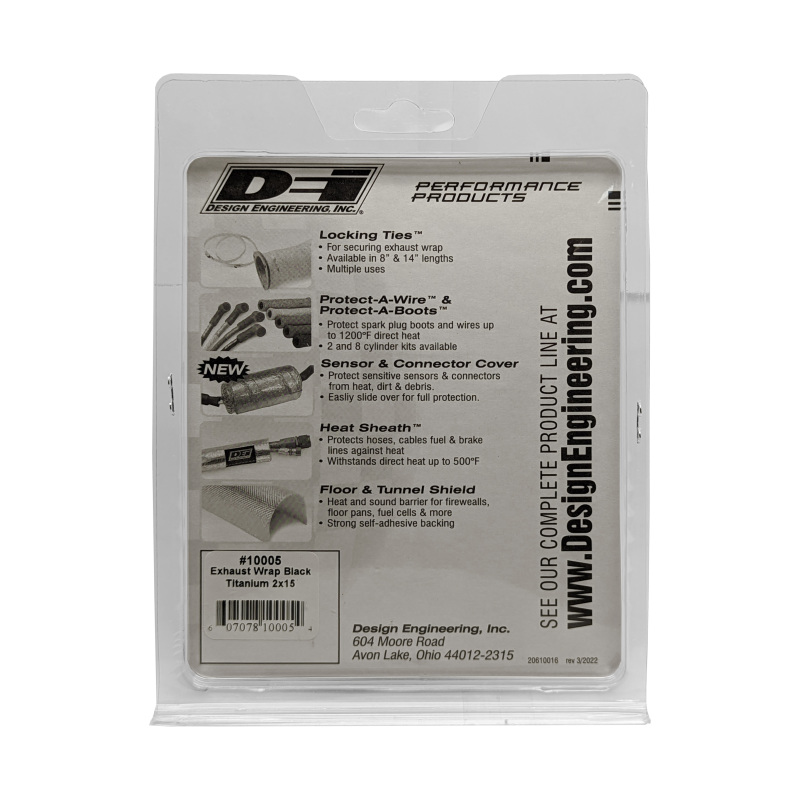 DEI 10005 Exhaust Wrap 2in x 15ft - Titanium - Black - Image 6