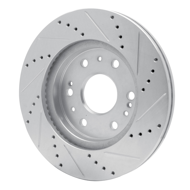 DFC 05-20 Cadillac Escalade Front Left Drilled & Slotted Silver Brake Rotor - Image 4