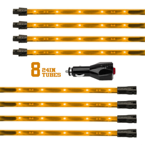 Alternative view of XK Glow Tube Single Color Underglow LED Accent Light Car/Truck Kit Amber - 8x24In