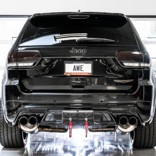 Alternative view of AWE Tuning Touring Edition Exhaust - Use w/Stock Tips for 2020 Jeep Grand Cherokee SRT/Trackhawk