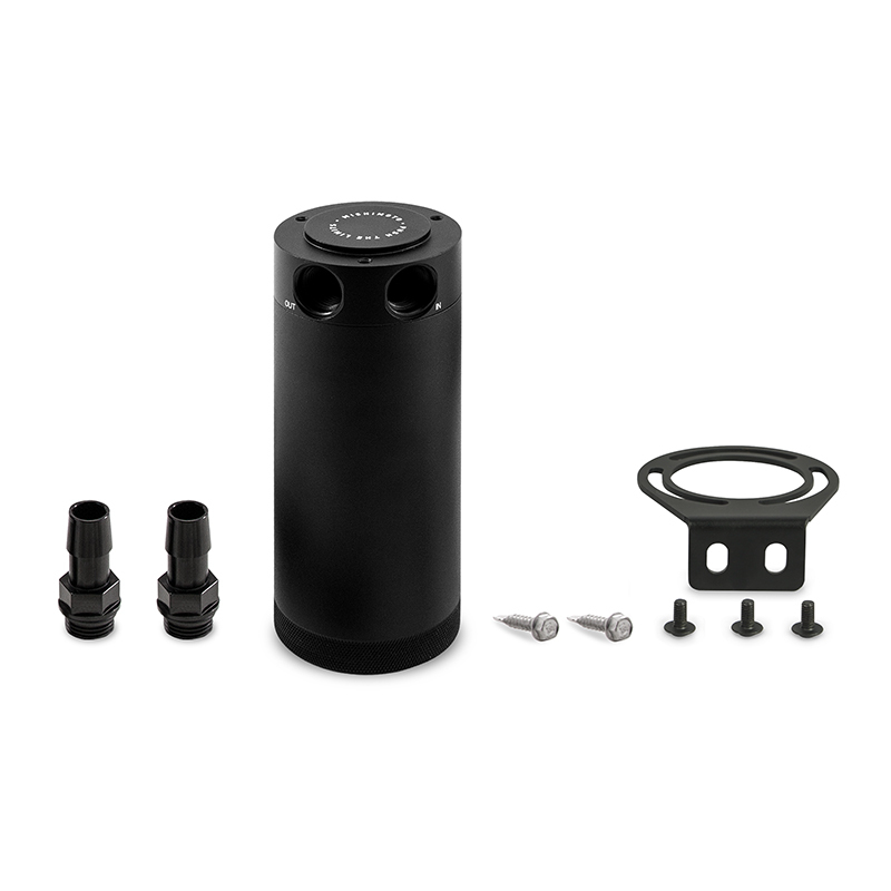 Mishimoto 2-Port Universal XL Baffled Catch Can - Black - Image 2