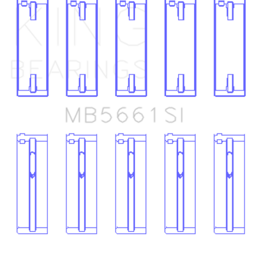 King Engine Bearings Audi/VW Adz/Awt/Apk/Bhp/Bpy/Aks (Size +0.25mm) Main Bearing Set - Image 2