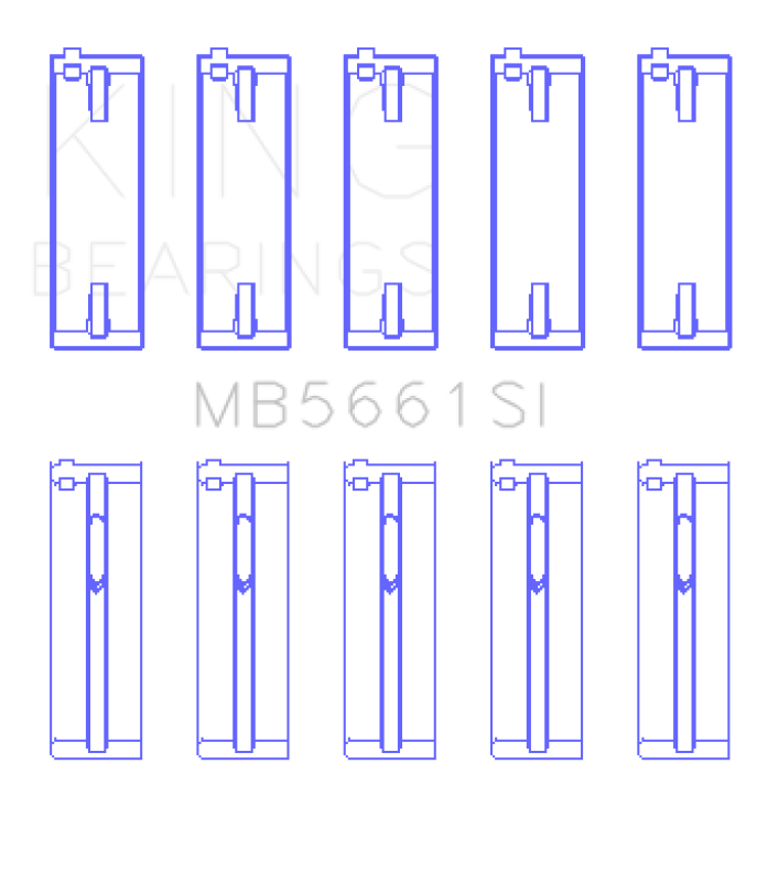 King Engine Bearings Audi/VW Adz/Awt/Apk/Bhp/Bpy/Aks (Size +0.25mm) Main Bearing Set - Image 2