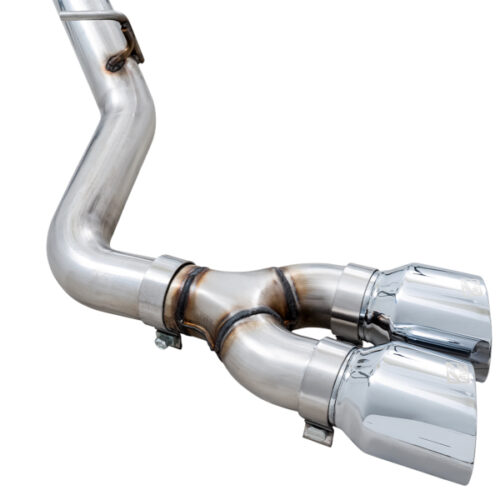 AWE Tuning 4th Gen GM 1500 5.3L 0FG Cat-Back Dual Side Exit (Flat Bumper) - Chrome Tips - Image 3