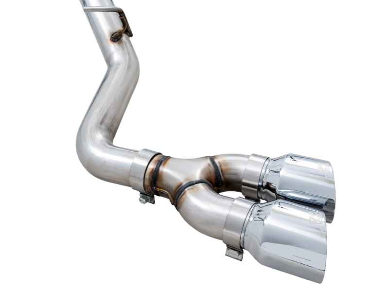 AWE Tuning 4th Gen GM 1500 5.3L 0FG Cat-Back Dual Side Exit (Flat Bumper) - Chrome Tips - Image 3