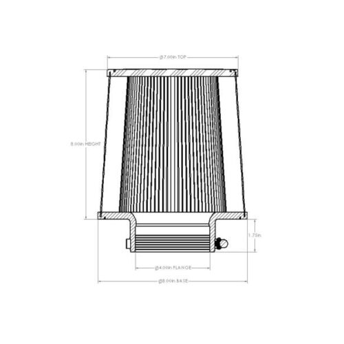 aFe Power Magnum FORCE Intake Replacement Air Filter w/ D2 Dura-Dry Media 4in F x 8in B x 7in T x 8inH - Image 7