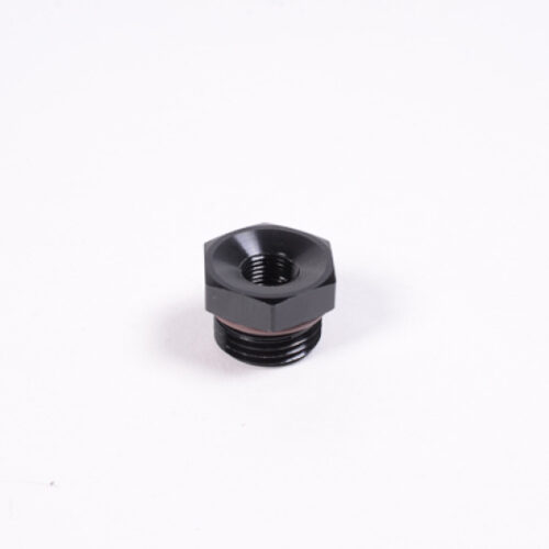 Radium Engineering 8AN ORB to 1/8NPT Female Adapter Fitting - Blk Anodized