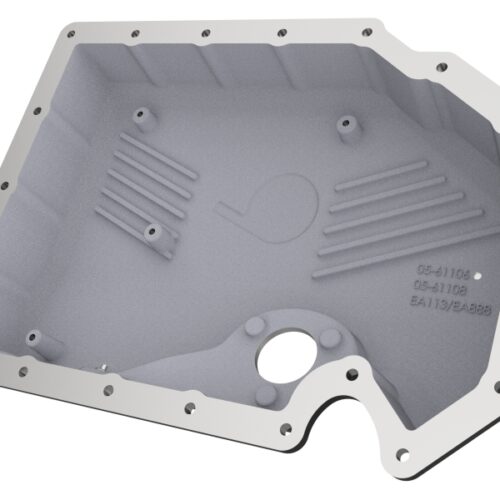 aFe Power 05-19 VW 1.8L/2.0L w/ Oil Sensor Engine Oil Pan Black POWER Street Series w/ Machined Fins - Image 4