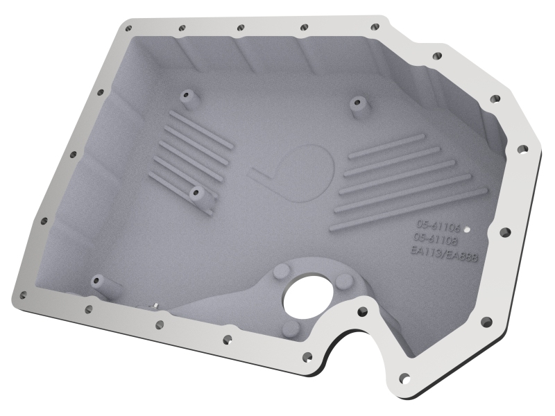 aFe Power 05-19 VW 1.8L/2.0L w/ Oil Sensor Engine Oil Pan Black POWER Street Series w/ Machined Fins - Image 4