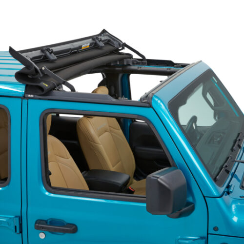 Bestop 20-26 Jeep Gladiator / 18-26 Wrangler JL Sunrider For Hardtop (Premium Black Twill) - Image 3