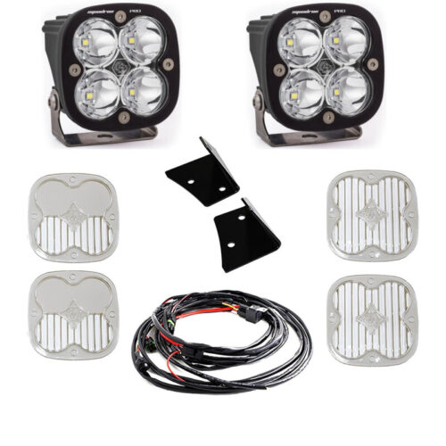 Baja Designs for 07-18 Jeep Wrangler JK Squadron Pro Spot A-Pillar Kit LED Light Pods - White