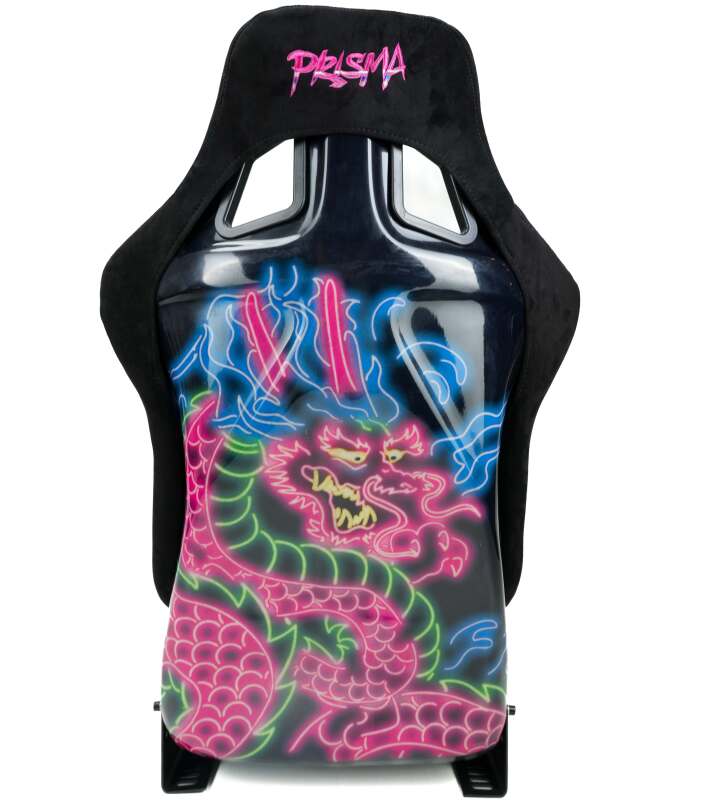 NRG FRP Bucket Seat (Large) Black Alcantara w/ Dragon Livery - Image 2