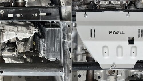 RIVAL 2015-2026 Ford F150 Ecoboost Only Aluminum Transfer Case Skid Plate - Image 3