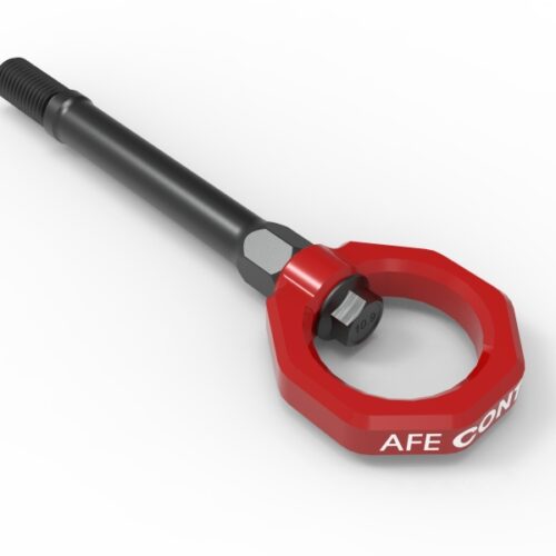 aFe Power CONTROL Front Tow Hook Red - Image 2