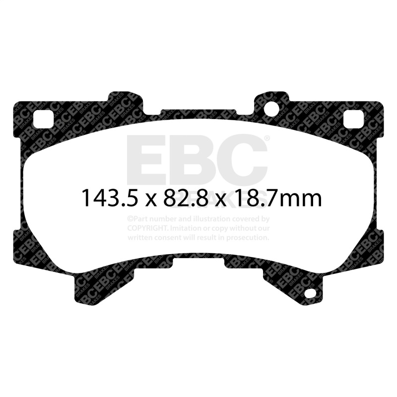 EBC 2022+ Lexus LX600 3.5TT Yellowstuff Front Brake Pads - Image 2