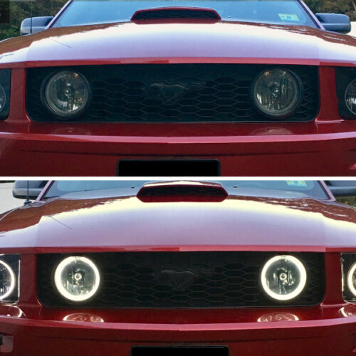 Raxiom for 2005-2009 Ford Mustang GT V6 Axial Series CCFL Halo Projector Headlight- Blk Housing (Smkd Lens) - Image 10