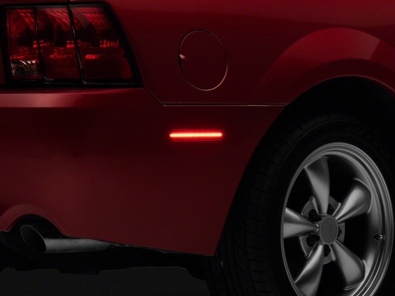 Raxiom for 1999-2004 Ford Mustang Axial Series LED Rear Side Marker Lights- Smoked