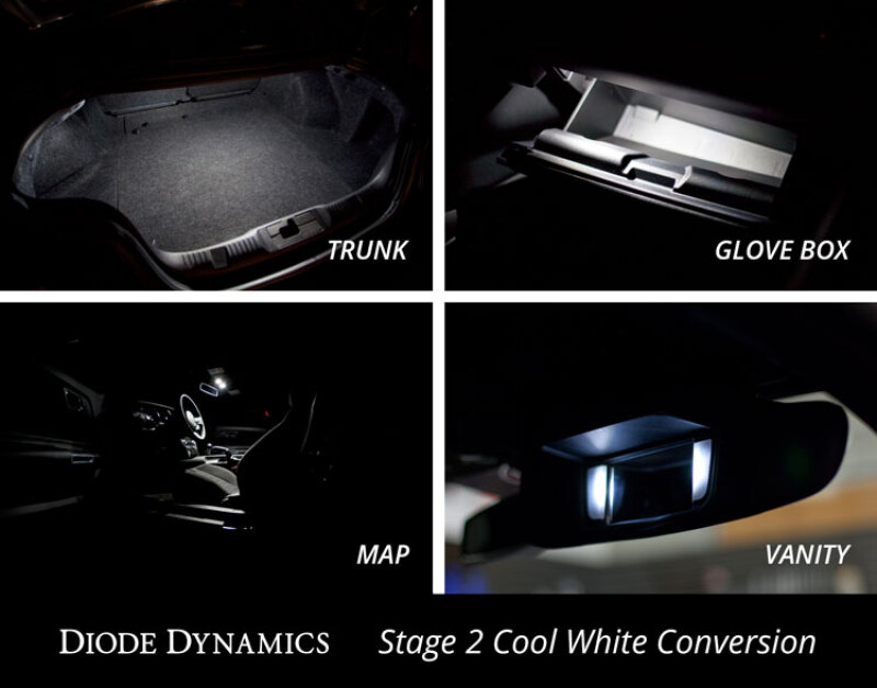Diode Dynamics Mustang Interior Light Kit 15-17 Mustang Stage 2 - Cool - White - Image 3