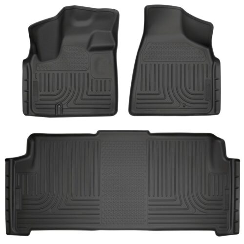 Husky Liners 08-20 Dodge Grand Caravan Weatherbeater Front & 2nd Seat Floor Liners - Black
