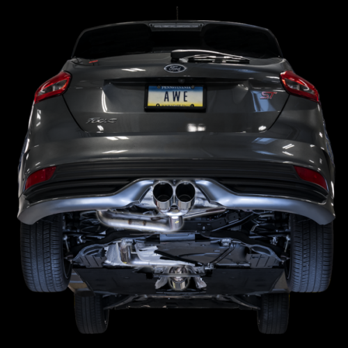 AWE Tuning Track Edition Cat-Back Exhaust - Diamond Black Tips for Ford Focus ST