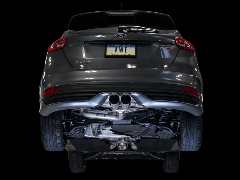 AWE Tuning Track Edition Cat-Back Exhaust - Diamond Black Tips for Ford Focus ST