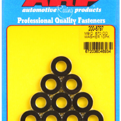 ARP M9 ID 0.670 OD Chamfer Black Washers (10 pack)