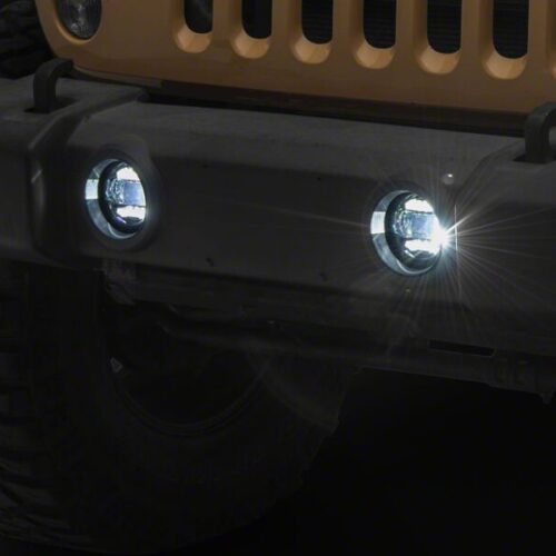 Raxiom for 2007-2018 Jeep Wrangler JK Axial Series LED Angel Eye Fog Lights- Amber and White - Image 9
