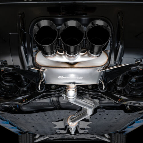 AWE Tuning Touring Edition Exhaust w/ Triple Diamond Black Tips for 2023 Honda Civic Type R FL5 - Image 5
