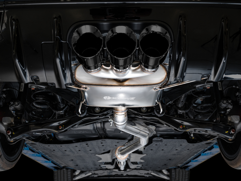 AWE Tuning Touring Edition Exhaust w/ Triple Diamond Black Tips for 2023 Honda Civic Type R FL5 - Image 5