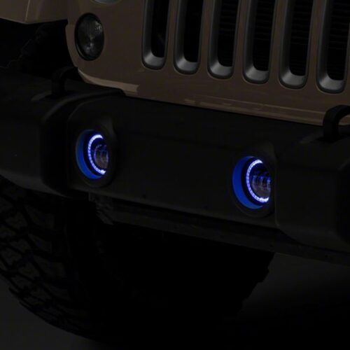 Raxiom for 2007-2018 Jeep Wrangler JK Axial Series 4-In LED Fog Lights w/ RGB Halo - Image 6