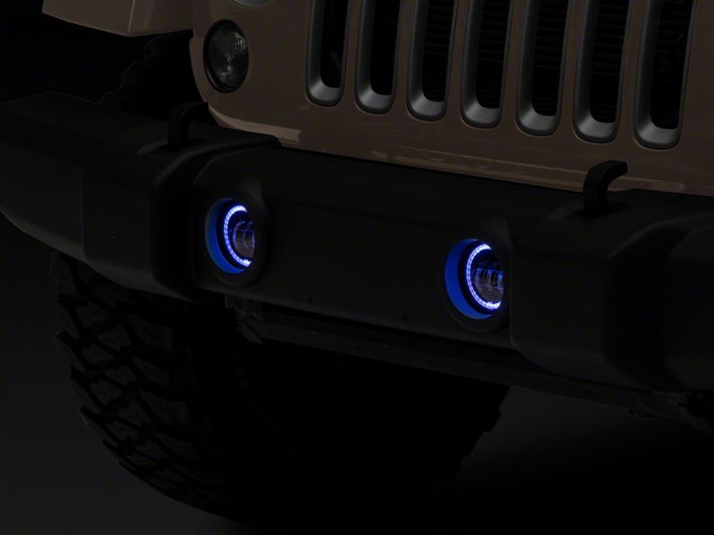 Raxiom for 2007-2018 Jeep Wrangler JK Axial Series 4-In LED Fog Lights w/ RGB Halo - Image 6