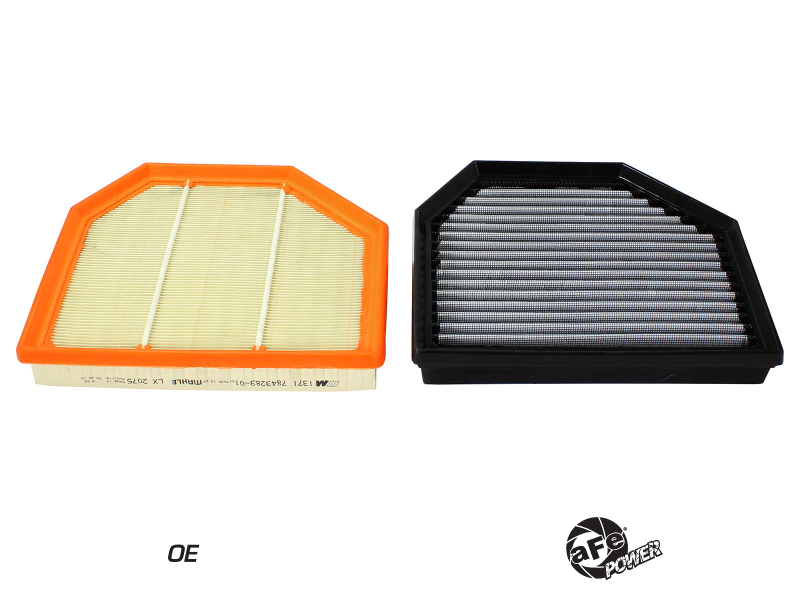 aFe Power MagnumFLOW OEM Replacement Air Filter PRO Dry S 2015 BMW M3/M4 (F80/F82) 3.0L S55 (tt) Qty. 2 - Image 5