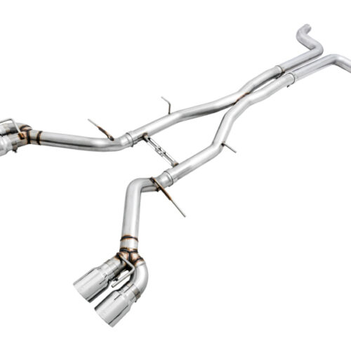 AWE Tuning Cat-Back Exhaust - Track Edition (Quad Chrome Silver Tips) for 16-19 Chevy Camaro SS Non-Res