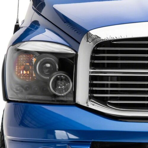 Raxiom for 2006-2008 Dodge RAM 1500 LED Halo Projector Headlights- Black Housing (Clear Lens) - Image 4