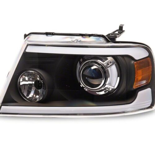 Raxiom for 2004-2008 Ford F-150 Axial Series Projector Headlights with LED Bar- Black Housing- Clear Lens - Image 5