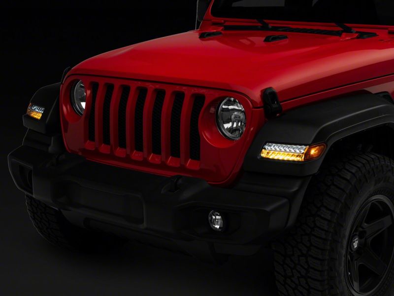 Raxiom for 2018-2023 Jeep Wrangler JL Sport Axial Series Sequential LED Parking/Turn Signal Lights- Chrome - Image 9
