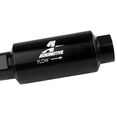 Aeromotive In-Line Fuel Filter 40-M Stainless Mesh Element ORB-10 Port (Bright-Dip Black) 2in. OD - Image 2