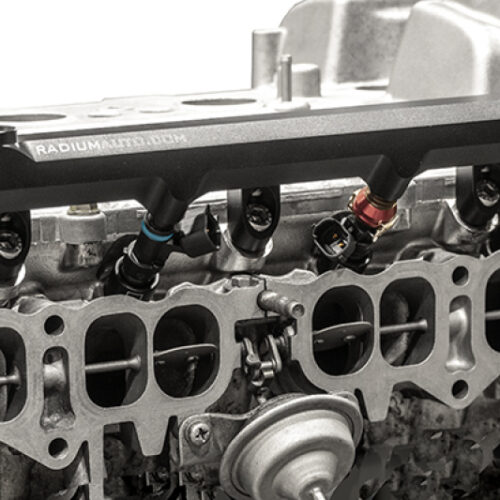 Alternative view of Radium Engineering 90-99 Toyota MR2 3S-GTE Fuel Rail