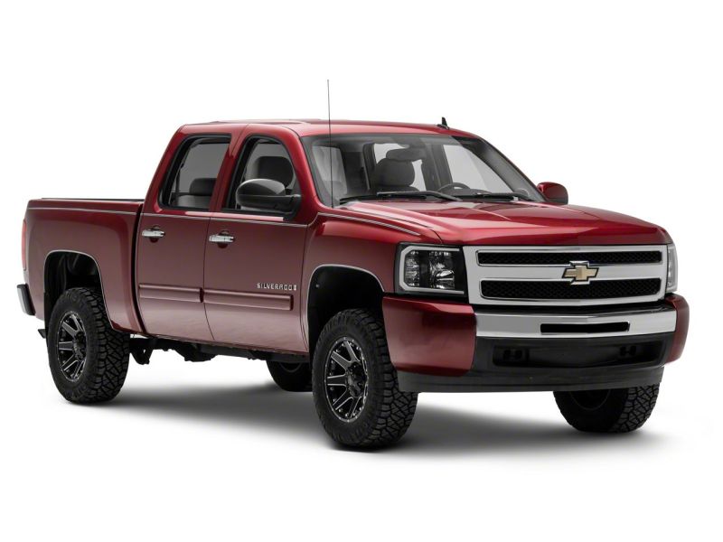 Raxiom for 2007-2013 Chevrolet Silverado 1500 Axial Series Headlights w/ LED Bar- Black Housing (Clear Lens) - Image 3